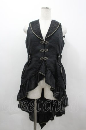 画像: ALICE and the PIRATES / 海神ポセイドントレーン付きベスト  黒 I-26-04-01-053-PA-TO-SA-ZI