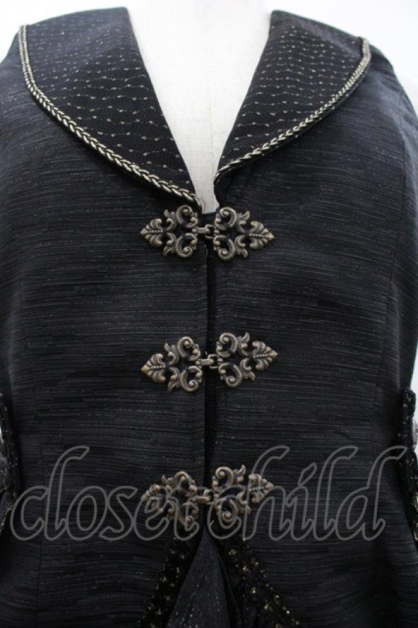 画像3: ALICE and the PIRATES / 海神ポセイドントレーン付きベスト  黒 I-26-04-01-053-PA-TO-SA-ZI (3)