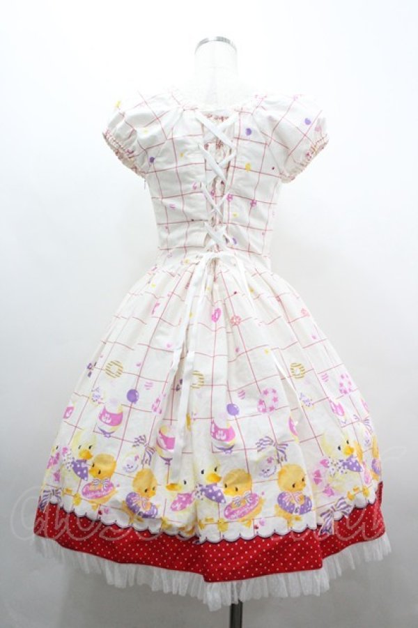 画像2: metamorphose / CL The March of Duck ワンピース  白 I-26-04-01-056-ME-OP-SA-ZI (2)