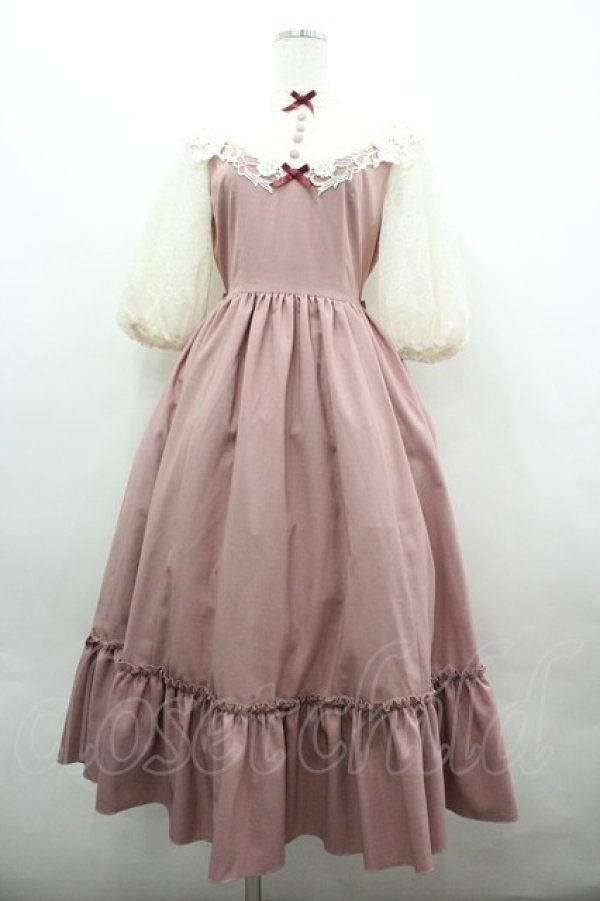 画像1: Innocent World / つる薔薇レースアニバーサリーワンピース M ピンク×生成り I-26-04-01-059-IW-OP-TE-ZI (1)