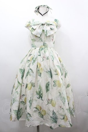画像: Forest Wardrobe 森林衣樹 / 鈴蘭&レモンプリントジャンパースカートセット S アイボリー I-26-04-01-060-LO-OP-SA-ZI