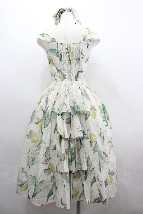 画像2: Forest Wardrobe 森林衣樹 / 鈴蘭&レモンプリントジャンパースカートセット S アイボリー I-26-04-01-060-LO-OP-SA-ZI (2)