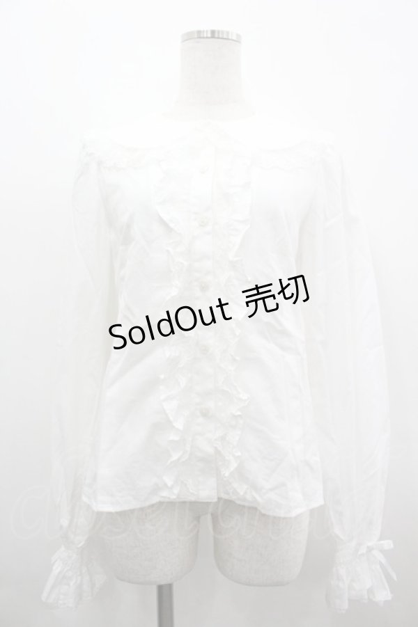 画像1: Angelic Pretty / リボンレースブラウス  白 I-26-04-01-007-AP-BL-TE-ZI (1)