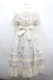 画像2: With Puji / フラワーリボンチェリー半袖ワンピース M アイボリー I-26-04-01-063-EL-OP-SA-ZI (2)