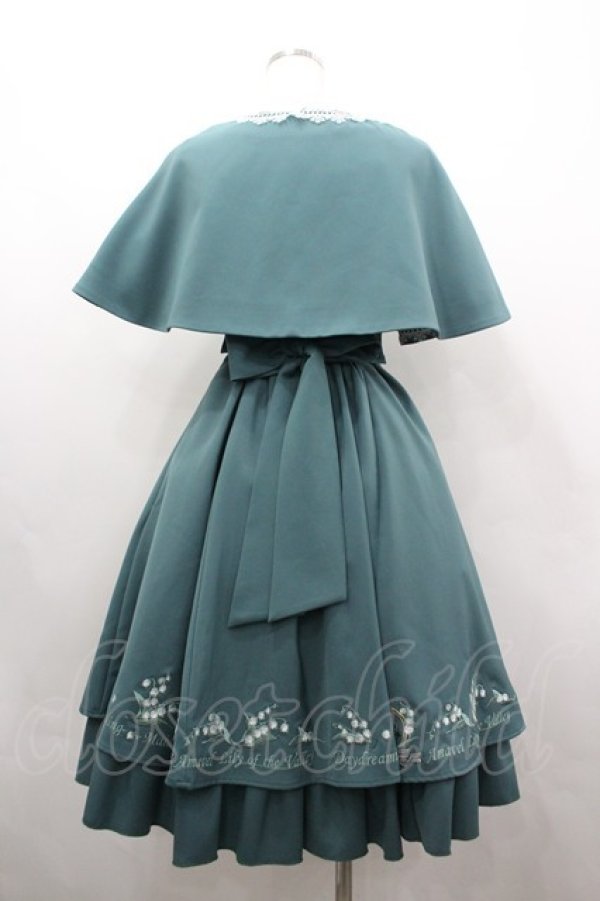 画像2: Amavel / ネモフィラとスズランのケープワンピース  グリーン I-26-04-01-067-CA-OP-SA-ZI (2)