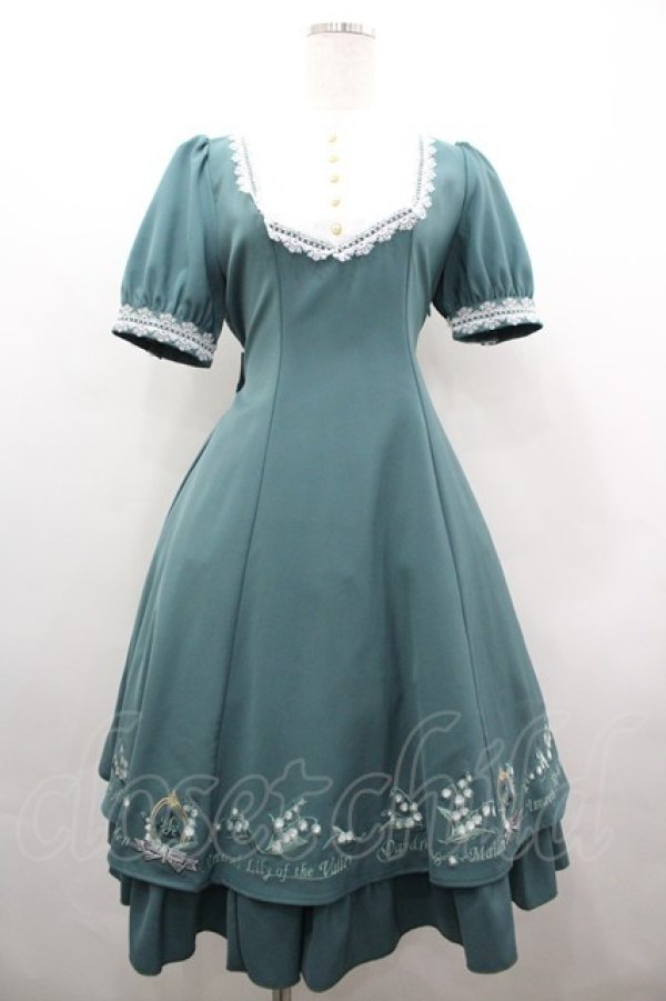 画像3: Amavel / ネモフィラとスズランのケープワンピース  グリーン I-26-04-01-067-CA-OP-SA-ZI (3)