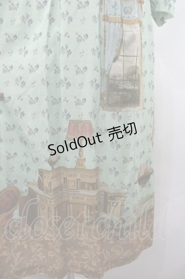 画像3: Jane Marple / Drawing room シャーリングドレス  ミント I-26-04-01-068-JM-OP-TE-ZI (3)