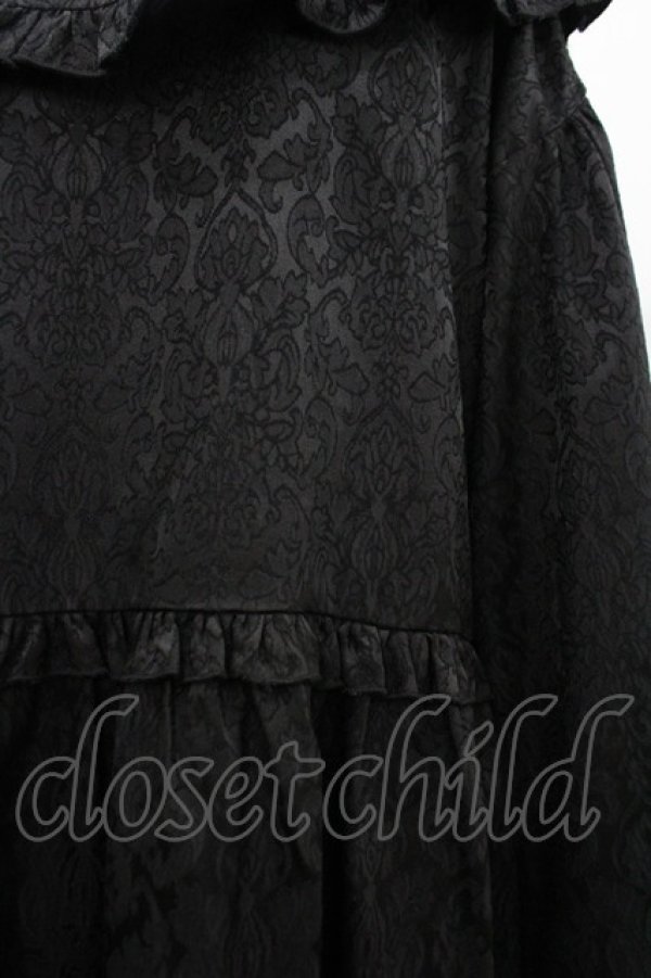 画像3: merry jenny / ジャガードフリルカラーミニワンピース F 黒 I-26-04-01-069-LO-OP-TE-ZI (3)