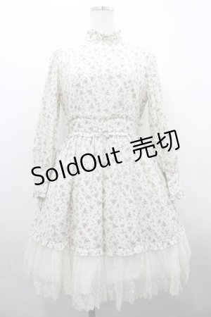画像: LODISPOTTO / 小花柄ハイネックワンピース  アイボリー I-26-04-01-072-LO-OP-SA-ZI