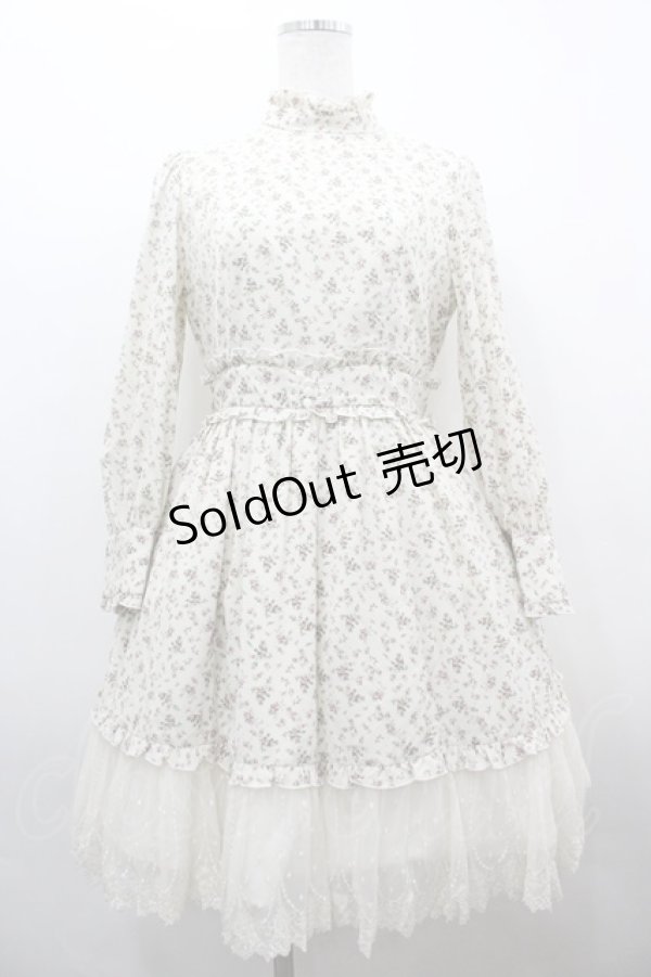 画像1: LODISPOTTO / 小花柄ハイネックワンピース  アイボリー I-26-04-01-072-LO-OP-SA-ZI (1)
