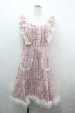 画像1: mellfy memory / Berry milk tweedワンピース  ピンクチェックＸ白 I-26-04-01-074-0-OP-SA-ZI (1)