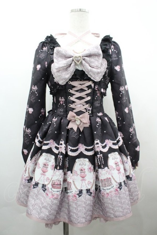 画像1: LIZ LISA / Melty Chocolate ワンピース  黒Ｘピンク I-26-04-01-075-LO-OP-SA-ZI (1)