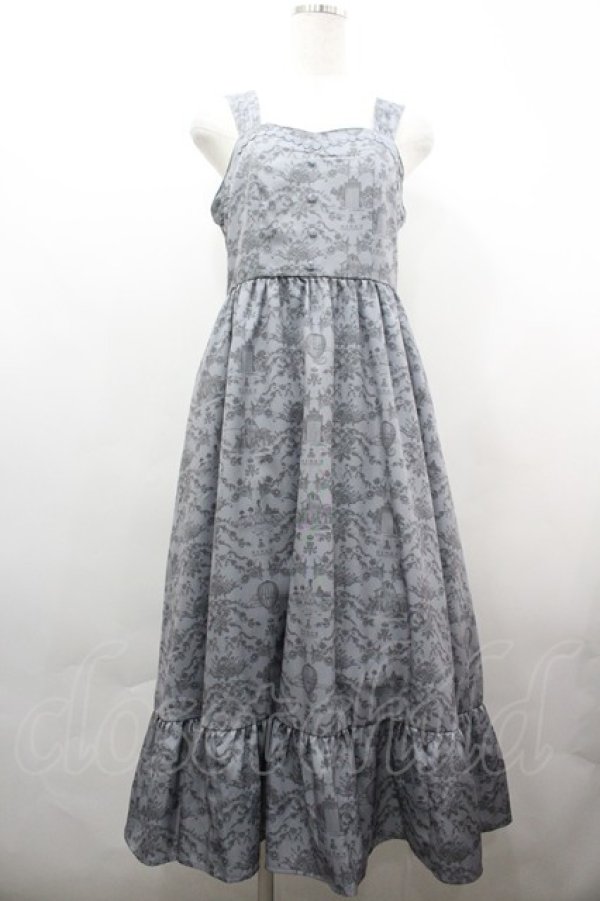 画像1: m petit by misako / MSKトワルドジュイジャンパースカート L グレー I-26-04-01-076-LO-SK-TE-ZI (1)