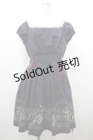 画像: Secret Honey / 遊園地柄箔プリントワンピース  ネイビーＸ赤 I-26-04-01-077-CA-OP-SA-ZI