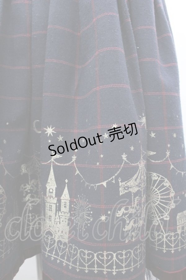 画像3: Secret Honey / 遊園地柄箔プリントワンピース  ネイビーＸ赤 I-26-04-01-077-CA-OP-SA-ZI (3)