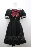 画像1: Secret Honey / レース襟セーラーワンピース 2 黒×赤 I-26-04-01-081-CA-OP-TE-ZI (1)