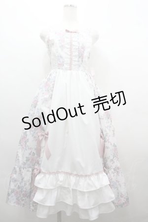 画像: Chalmiere / クラシカルローズ柄ジャンパースカート M 生成り I-26-04-01-084-0-OP-SA-ZI