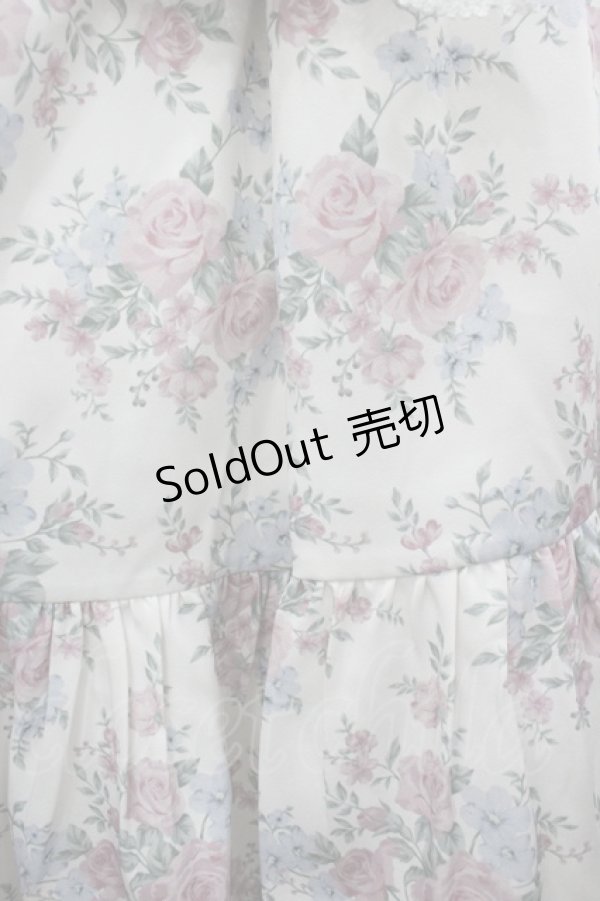 画像3: Chalmiere / クラシカルローズ柄ジャンパースカート M 生成り I-26-04-01-084-0-OP-SA-ZI (3)