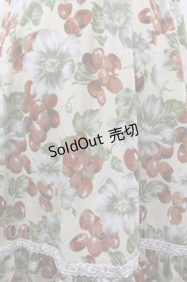 画像3: axes femme / フルーツ柄キャミワンピース  アイボリー I-26-04-01-091-AX-OP-SA-ZI (3)