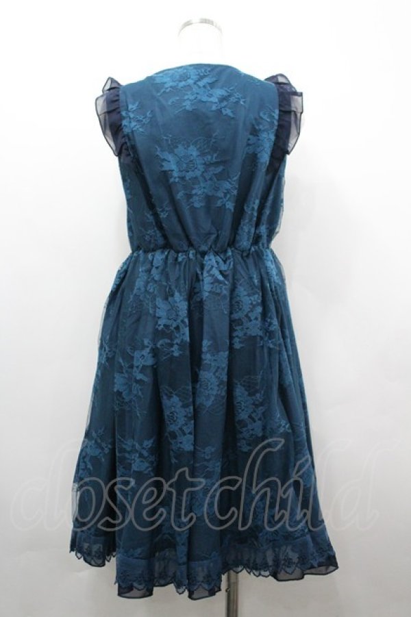 画像2: axes femme / レース重ね編み上げワンピース  グリーン I-26-04-01-093-AX-OP-SA-ZI (2)