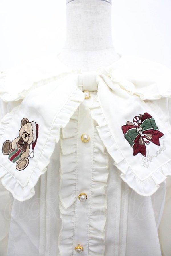 画像3: Amavel / Holy Night Bearリボンブラウス  アイボリー I-26-04-01-001-CA-BL-SA-ZI (3)