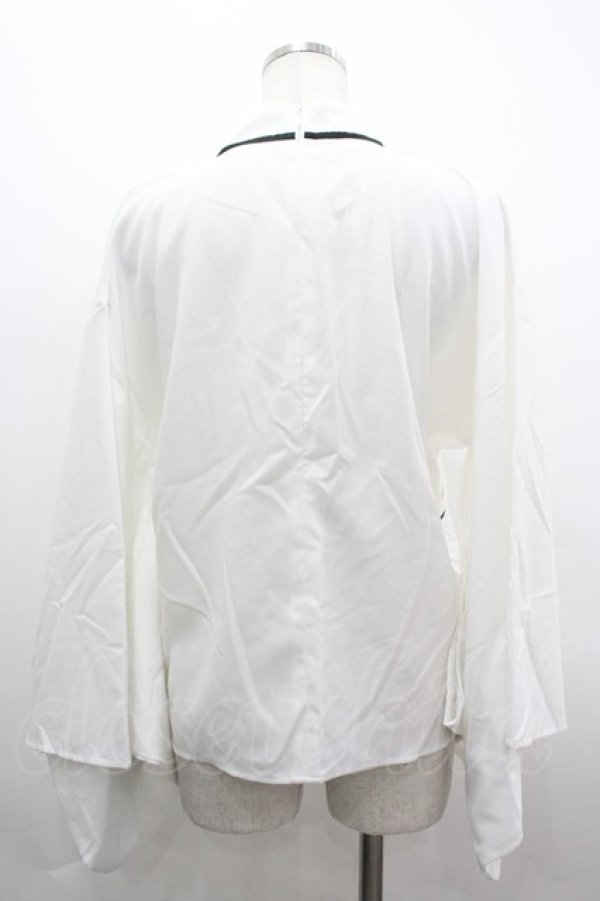 画像2: Amavel / 手まりの遊びとシマエナガ和風ブラウス  白 I-26-04-01-010-CA-BL-SA-ZI (2)