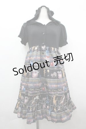 画像: PUTUMAYO / 黒猫Circusワンピ  黒 I-26-04-01-101-PT-OP-SA-ZI
