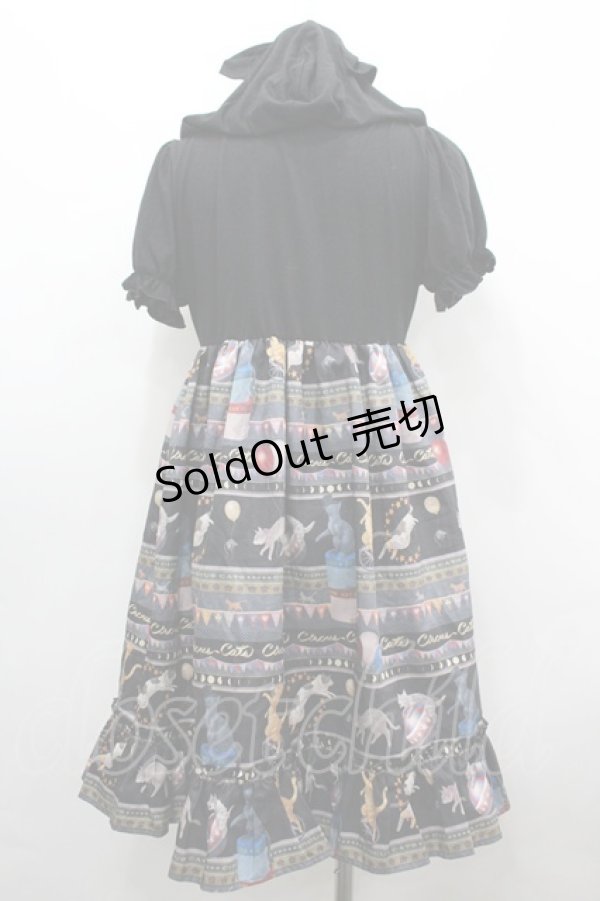 画像2: PUTUMAYO / 黒猫Circusワンピ  黒 I-26-04-01-101-PT-OP-SA-ZI (2)