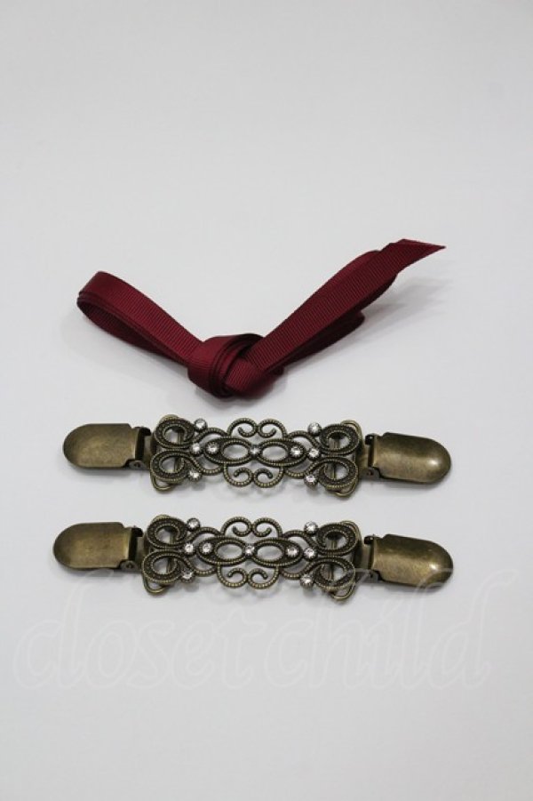 画像4: Miss Point / レジメンタルハイウエストスカート M ボルドー I-26-04-01-103-0-SK-SA-ZI (4)