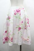 画像2: JESUS DIAMANTE / ぼかし薔薇スカート 38 白×ピンク I-26-04-01-104-JE-SK-TE-ZI (2)