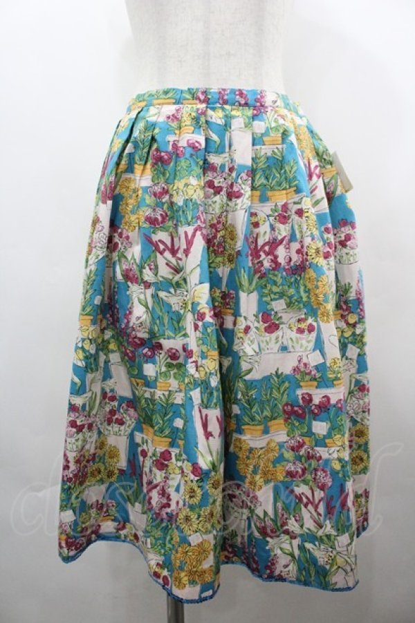 画像1: Emily Temple cute / フラワーショップスカート  ブルー I-26-04-01-105-ET-SK-TE-ZI (1)