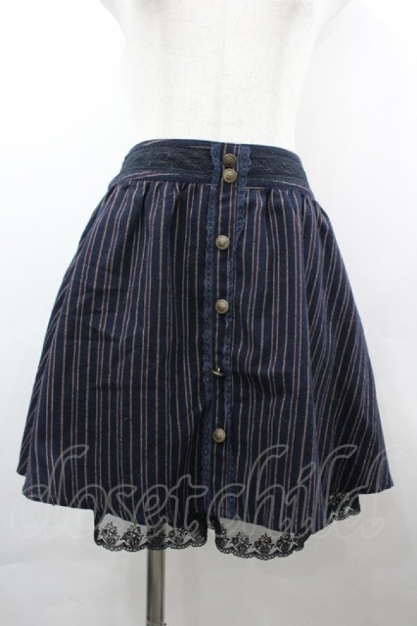 画像1: axes femme / ストライプキュロット  ネイビー I-26-04-01-107-AX-PA-SA-ZI (1)