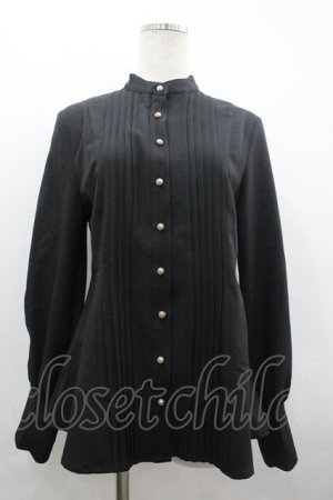 画像: Little Dipper / ハイネックピンタック長袖ブラウス M 黒 I-26-04-01-011-LO-BL-SA-ZI