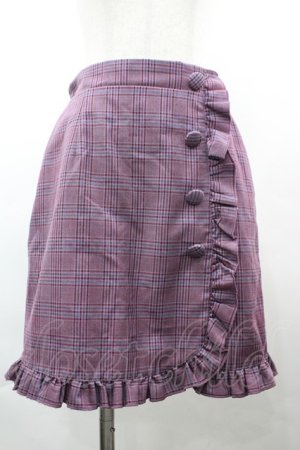 画像: axes femme POETIQUE / フリルラップ風ミニスカート  パープル I-26-04-01-110-AX-SK-SA-ZI