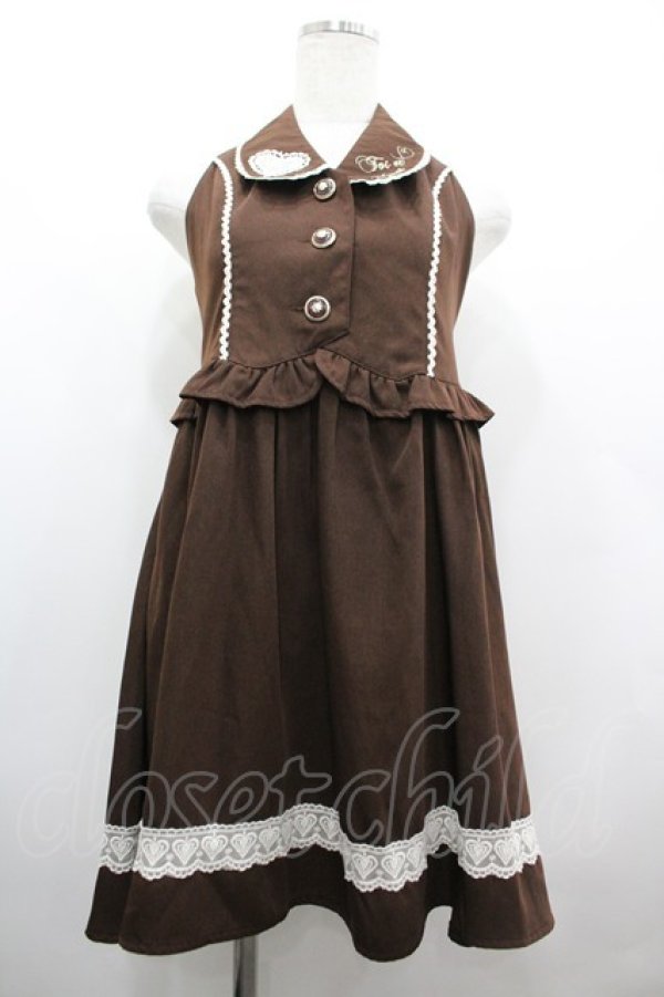 画像1: axes femme POETIQUE / ハートリボンジャンドレ  ブラウン I-26-04-01-117-AX-OP-SA-ZI (1)