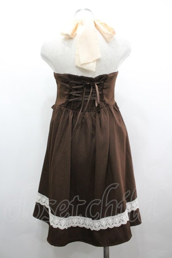 画像2: axes femme POETIQUE / ハートリボンジャンドレ  ブラウン I-26-04-01-117-AX-OP-SA-ZI (2)