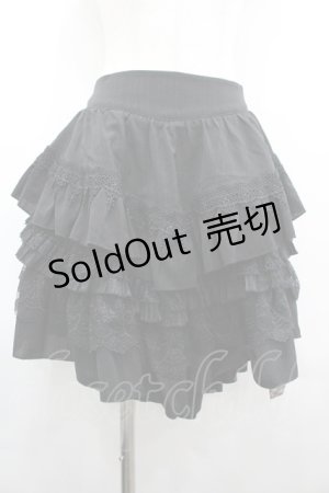 画像: Lilizi / レースフリルスカート S 黒 I-26-04-01-118-LO-SK-SA-ZI