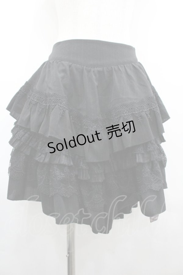画像1: Lilizi / レースフリルスカート S 黒 I-26-04-01-118-LO-SK-SA-ZI (1)