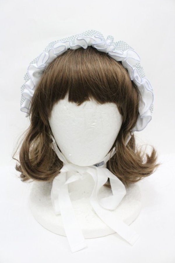 画像2: Hoshibako Works / ジャージヘッドドレス  白Ｘ青 I-26-04-01-120-LO-AC-SA-ZI (2)