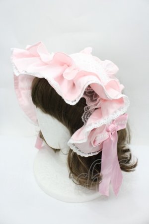 画像: Angelic Pretty / トーションレースブリム付カチューシャ  ピンクＸ白 I-26-04-01-121-AP-AC-SA-ZI