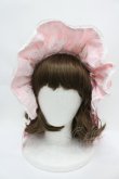 画像2: Angelic Pretty / トーションレースブリム付カチューシャ  ピンクＸ白 I-26-04-01-121-AP-AC-SA-ZI (2)