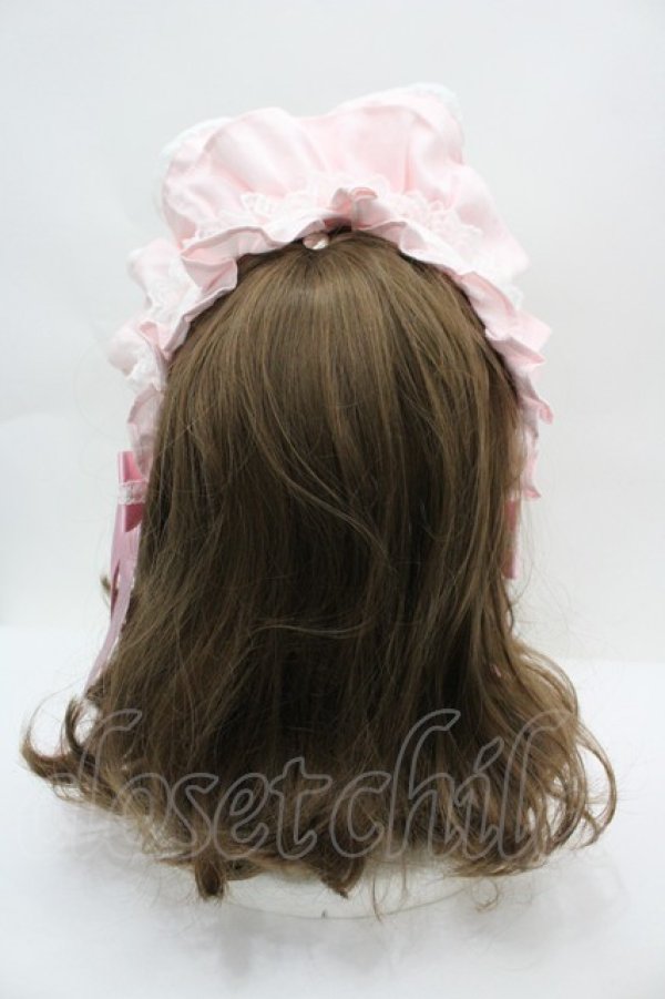 画像3: Angelic Pretty / トーションレースブリム付カチューシャ  ピンクＸ白 I-26-04-01-121-AP-AC-SA-ZI (3)
