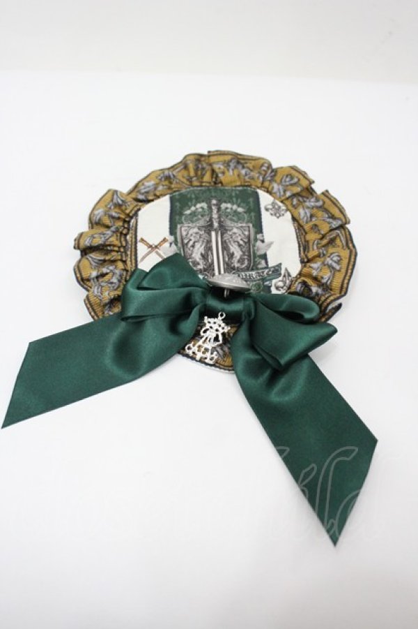 画像1: ALICE and the PIRATES / St.Lily Wolf〜狼騎士と百合の誓い〜柄ロゼッタ  グリーン I-26-04-01-123-PA-AC-SA-ZI (1)