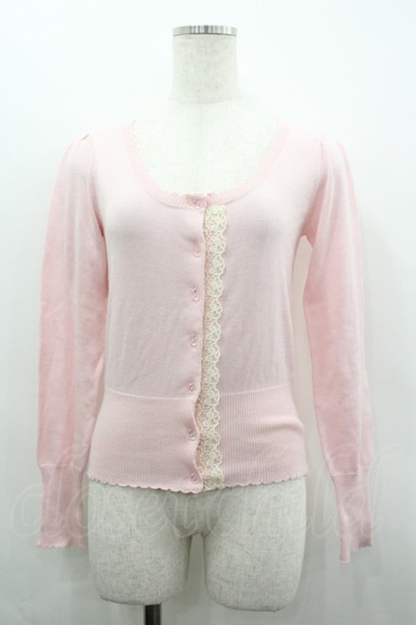 画像1: Emily Temple cute / 薔薇レースカーディガン  ピンク I-26-04-01-013-ET-TO-TE-ZI (1)