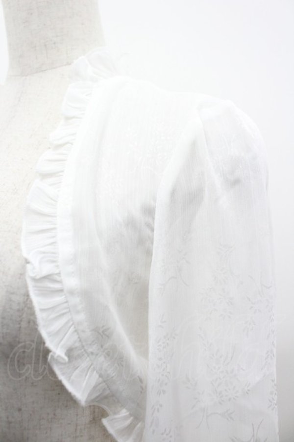画像3: Forest Wardrobe 森林衣樹 / 透かしフラワーフリル長袖ボレロ S 白 I-26-04-01-015-LO-TO-SA-ZI (3)