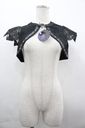 画像: Star Fantasy / 薔薇柄半袖ボレロ  黒 I-26-04-01-016-PU-TO-SA-ZI