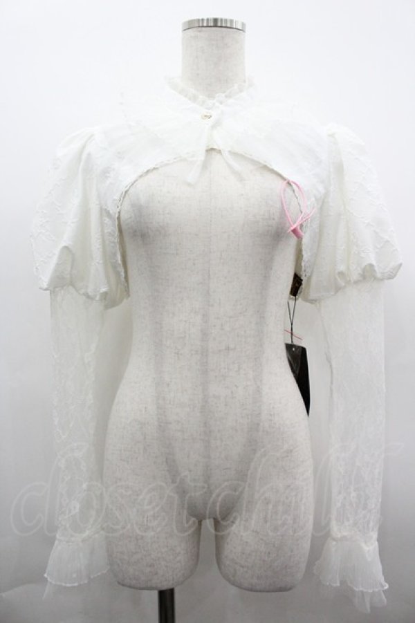 画像1: TIME MEMORY / レース重ねボレロ M 白 I-26-04-01-017-LO-TO-SA-ZI (1)