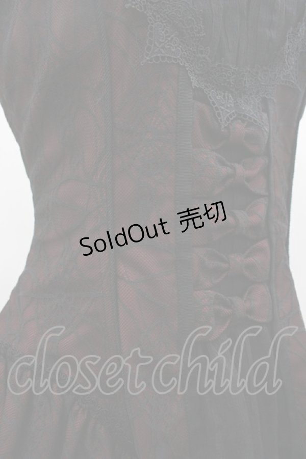 画像3: Lilizi / 蜘蛛の巣レースビスチェ  赤Ｘ黒 I-26-04-01-018-LO-JA-SA-ZI (3)