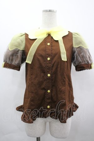 画像: Angelic Pretty / Honey Bear's Cafeブラウス  ブラウンＸイエロー I-26-04-01-003-AP-BL-SA-ZI