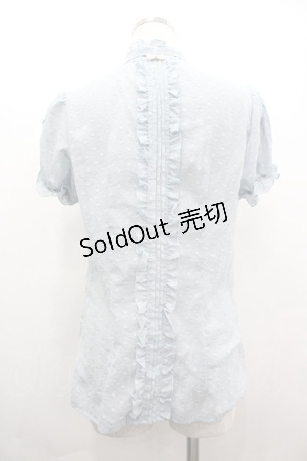 画像2: axes femme / レース使いドビードットブラウス M サックス I-26-04-01-023-AX-BL-TE-ZI (2)